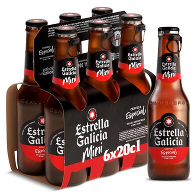 Cerveza especial Estrella Galicia botella 6 x 20 cl-0