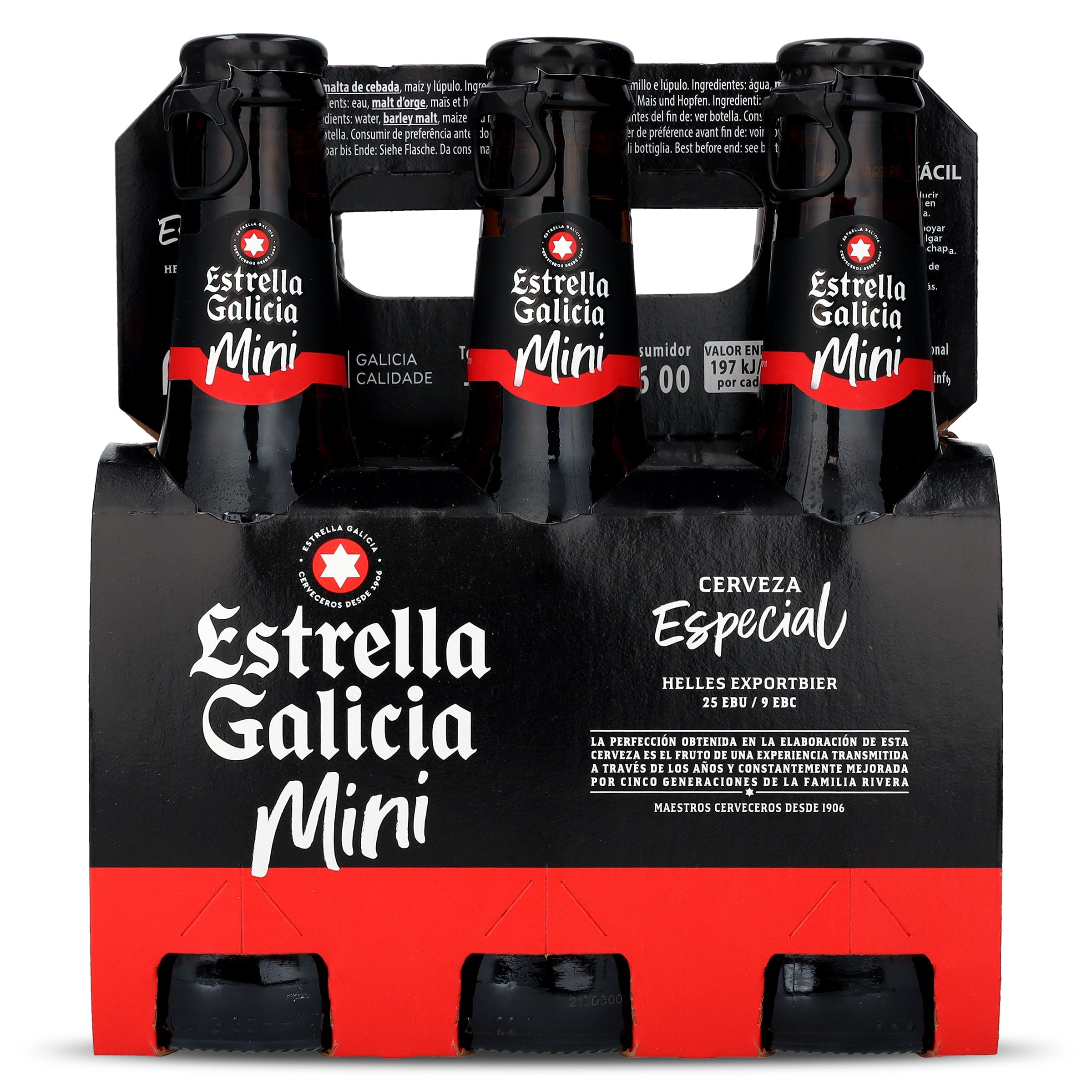 Cerveza Estrella Galicia pack 6 x 20 cl