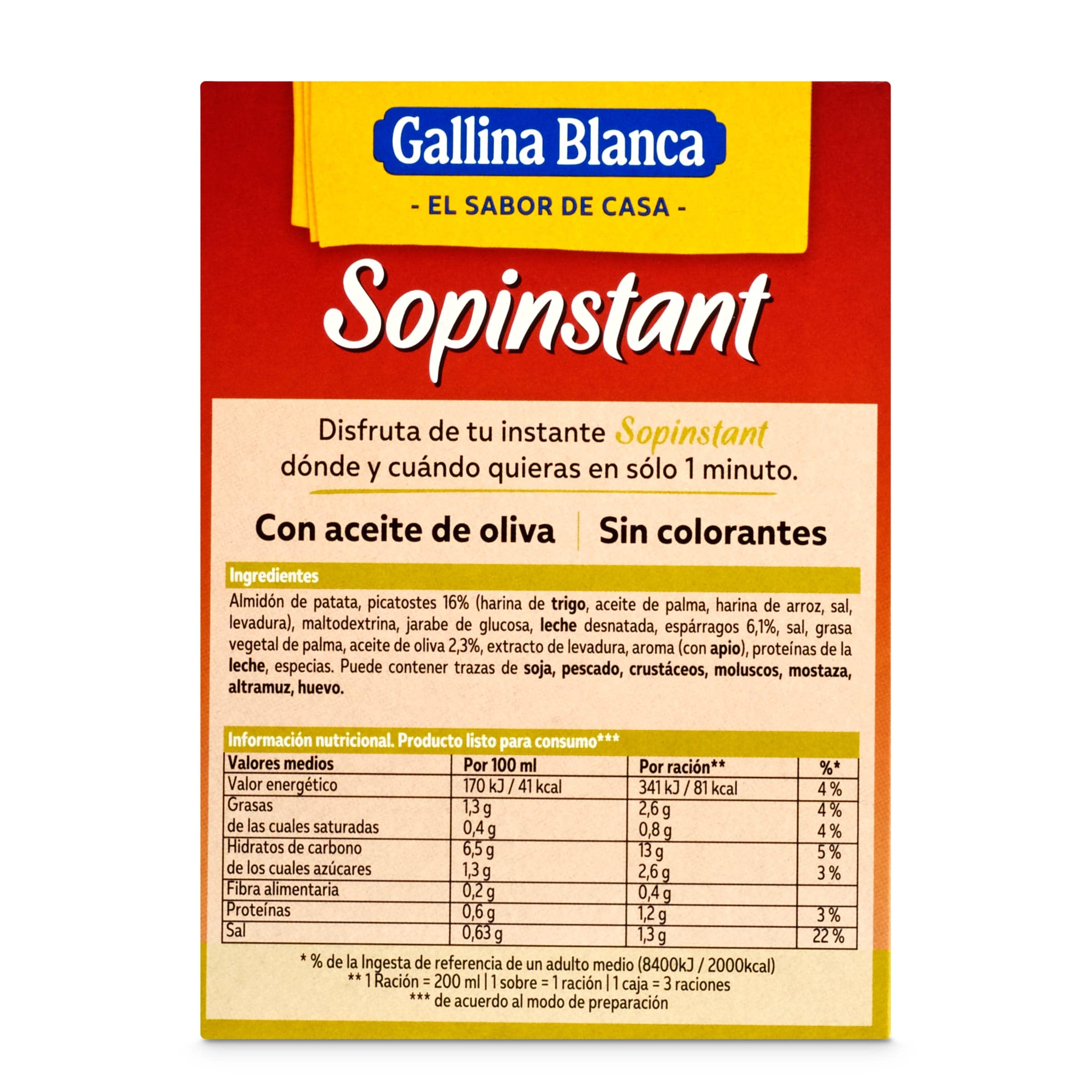 Crema de espárragos Gallina Blanca Sopinstant 57 g