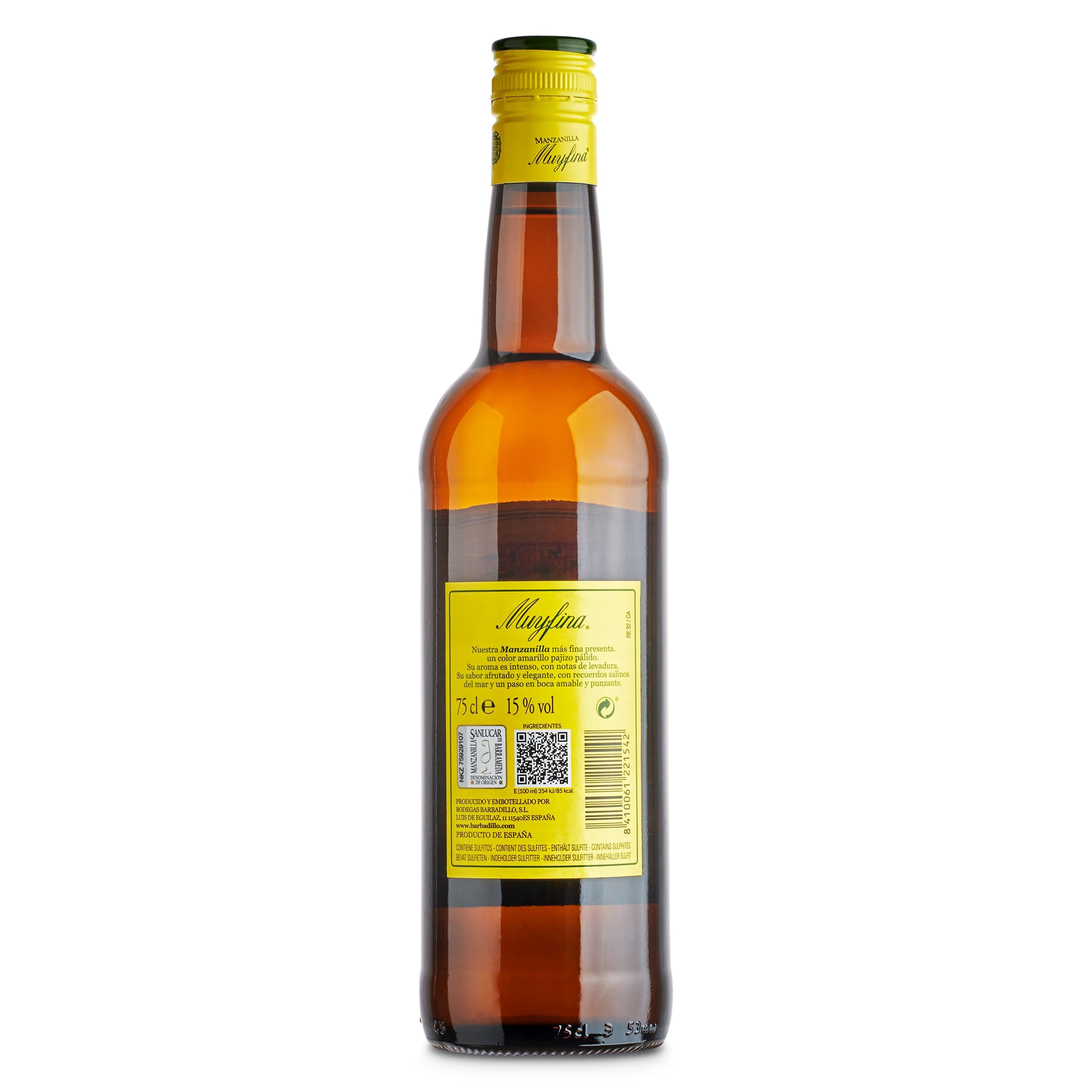 Vino manzanilla Muy fina 75 cl
