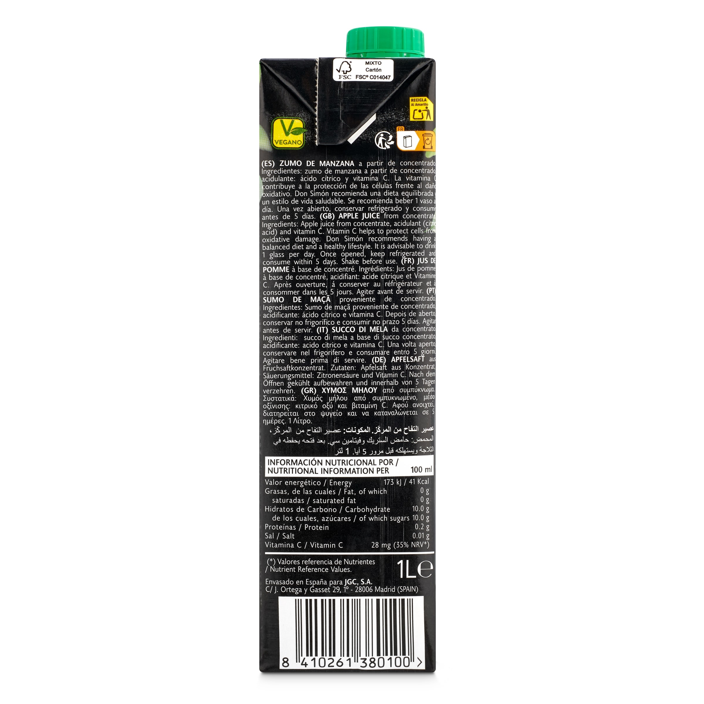 Zumo de manzana Don Simón 1 L