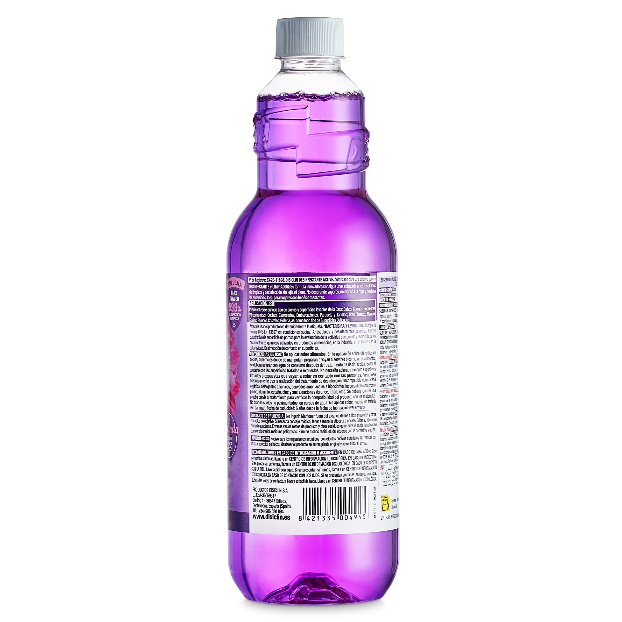 Limpiador multiusos desinfectante lavanda Disiclin 1 L