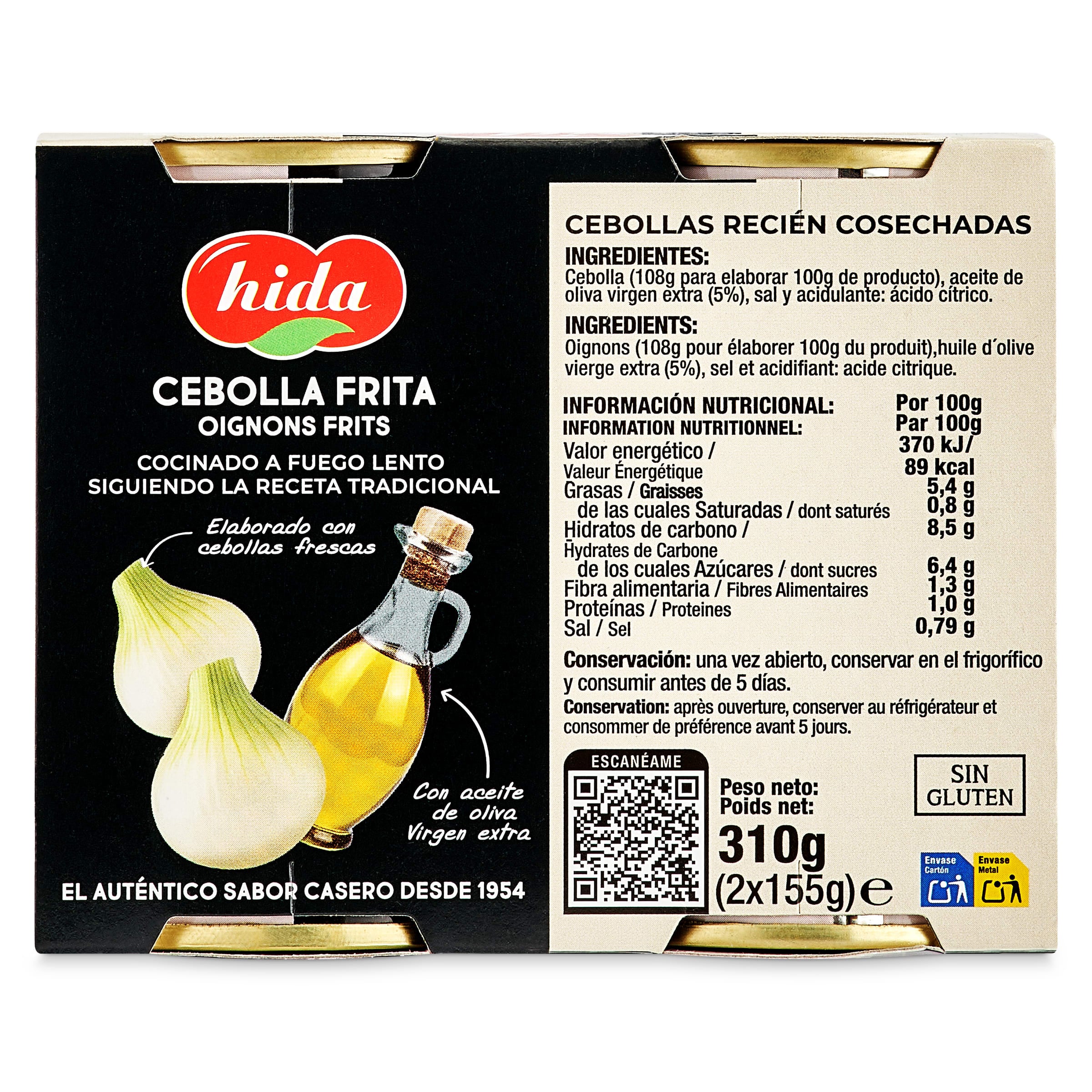 Cebolla frita Hida 2 x 155 g