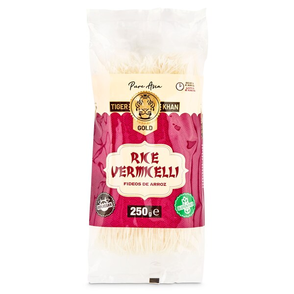 Fideos de Arroz Vermicelli Tiger Khan Bolsa 250 Gr.