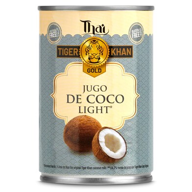 Jugo de coco bajo en grasa Tiger Khan lata 400 g-0