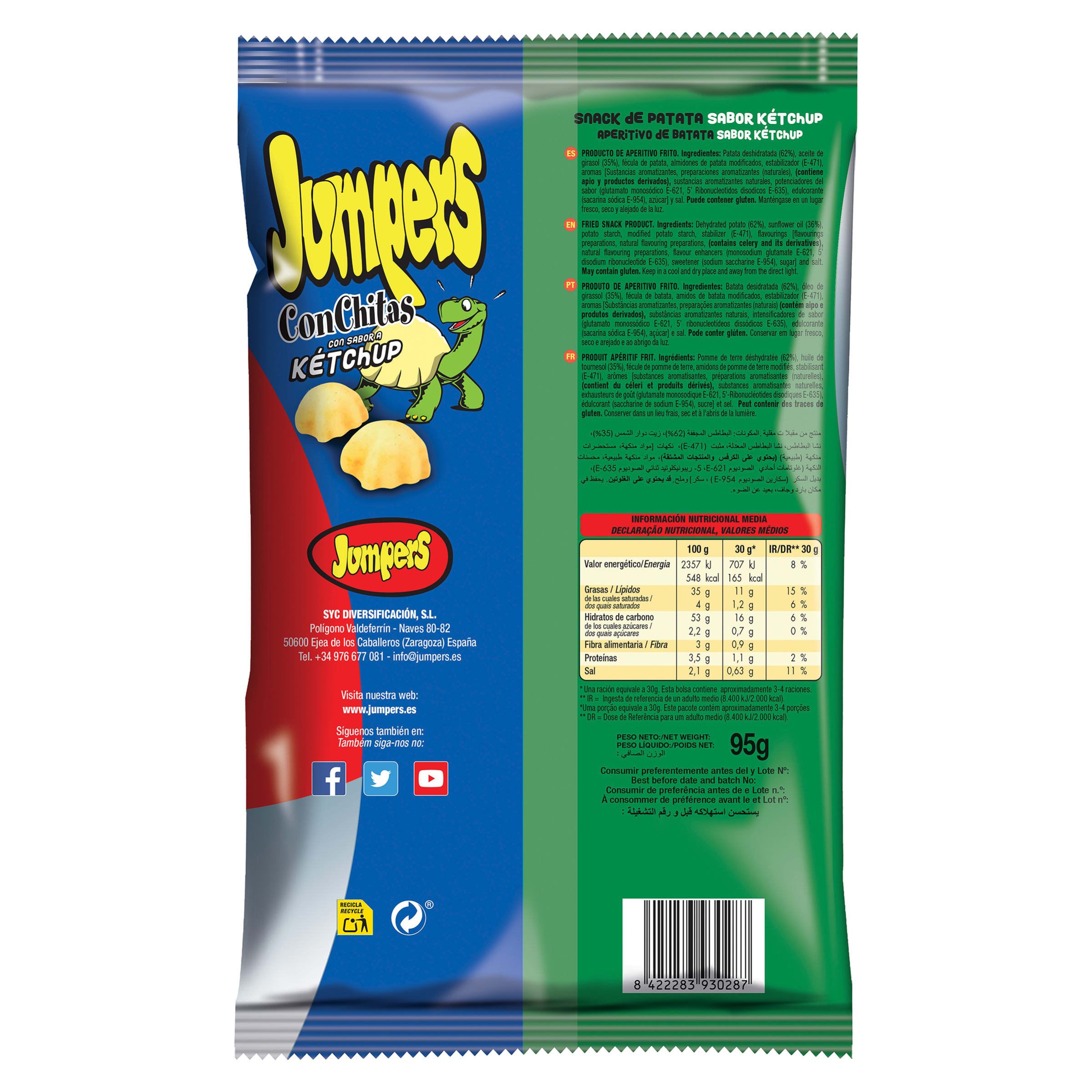 Conchitas sabor ketchup Jumpers 95 g