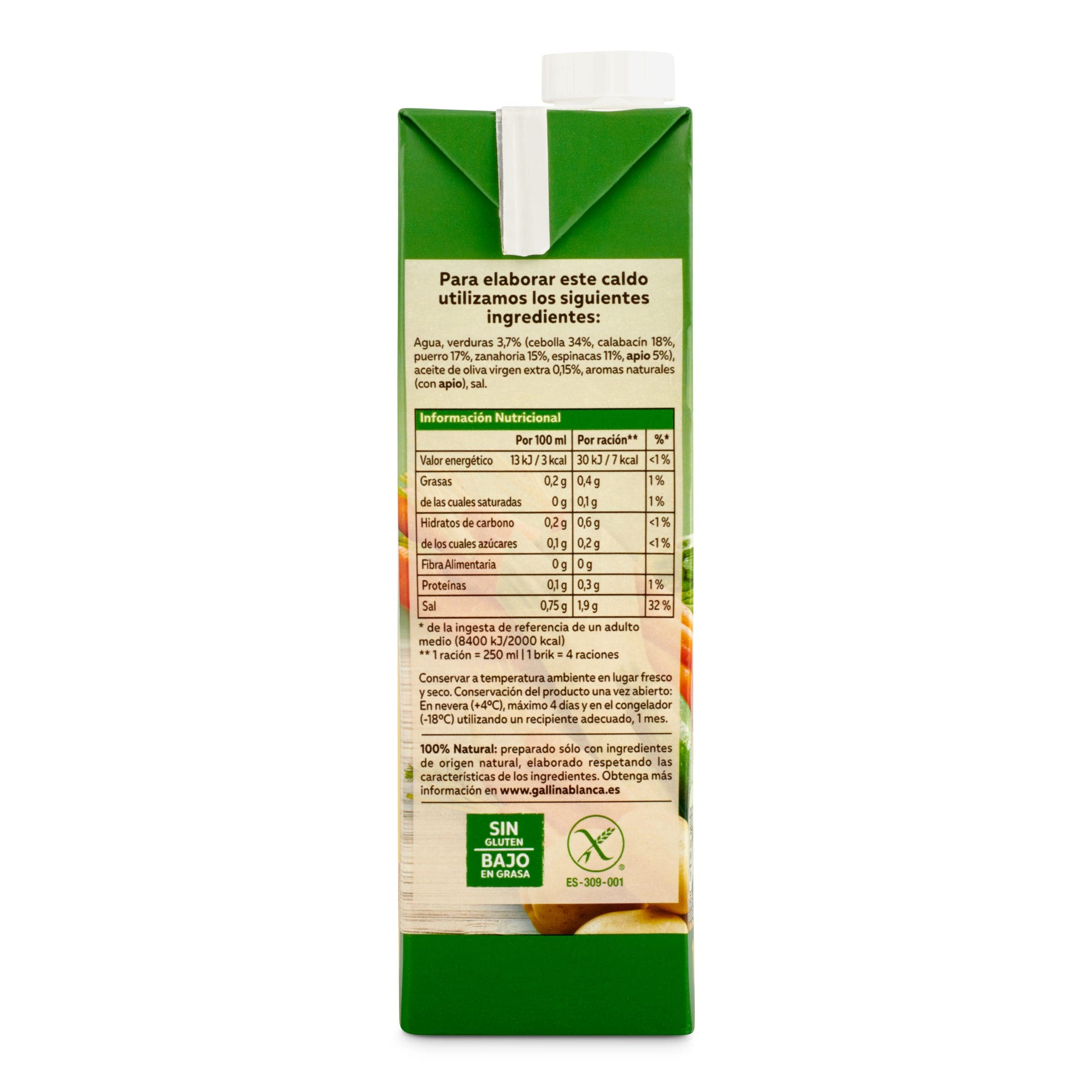 Caldo de verduras Gallina Blanca 1 L
