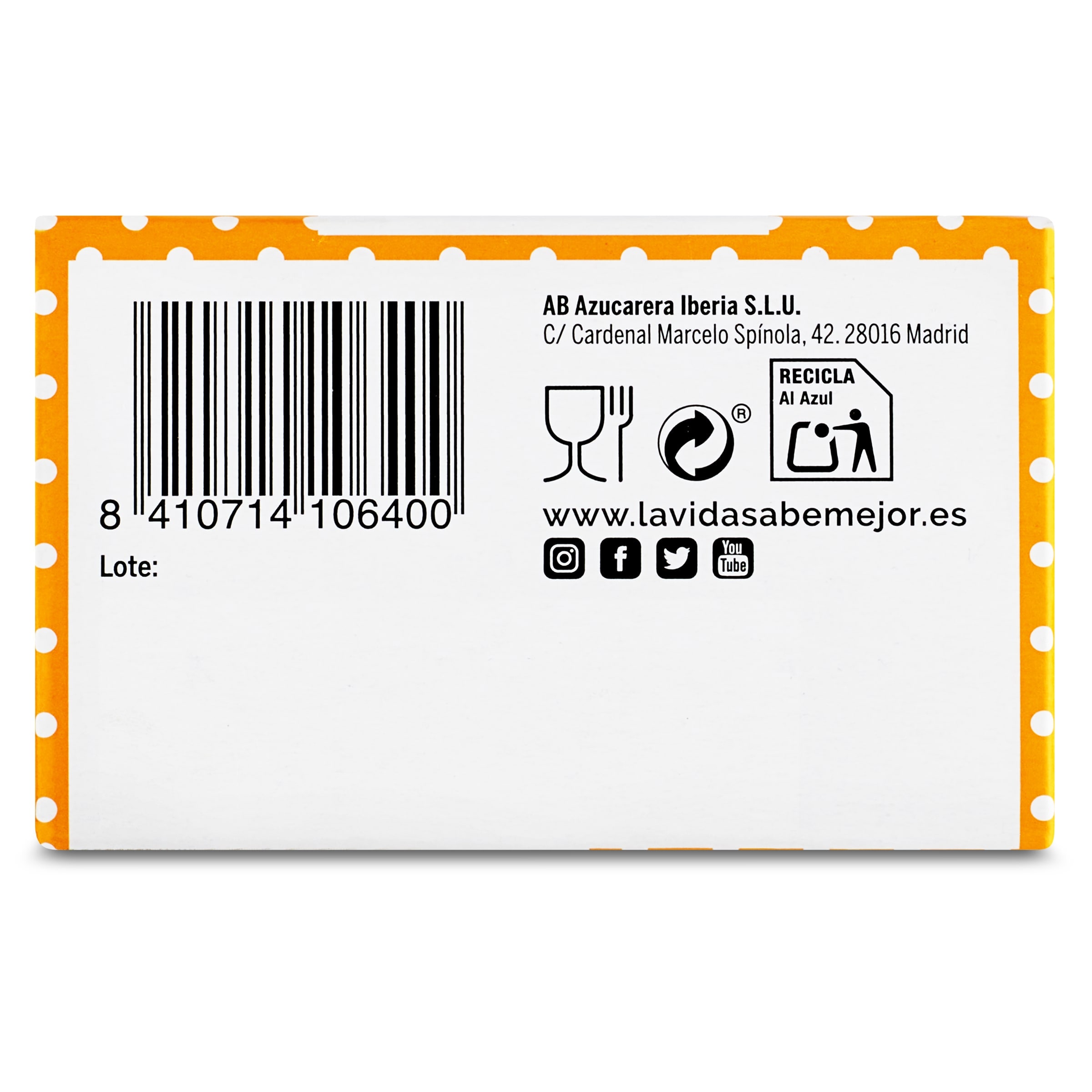 Azúcar blanco en terrones Azucarera 500 g