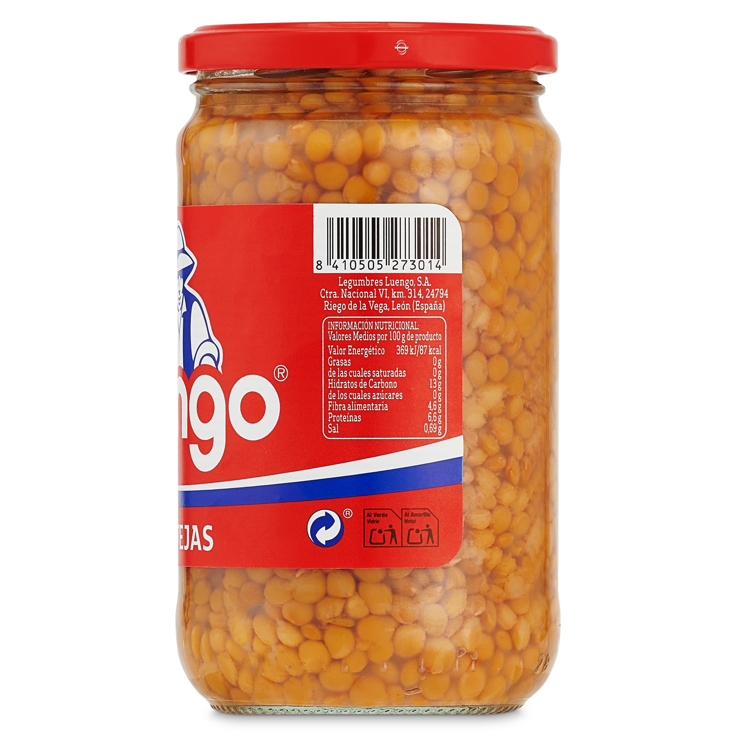 Lentejas cocidas Luengo 400 g