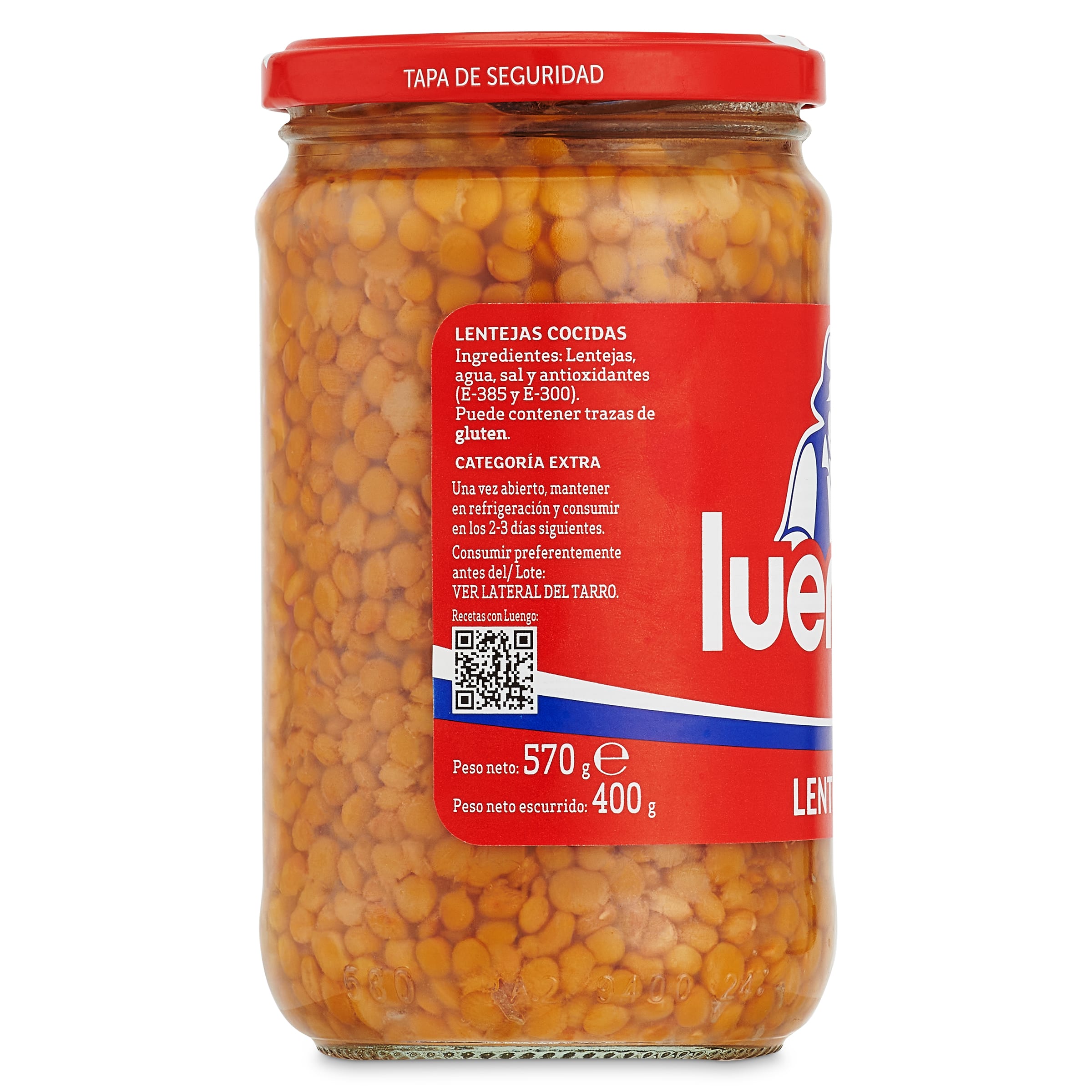 Lentejas cocidas Luengo 400 g