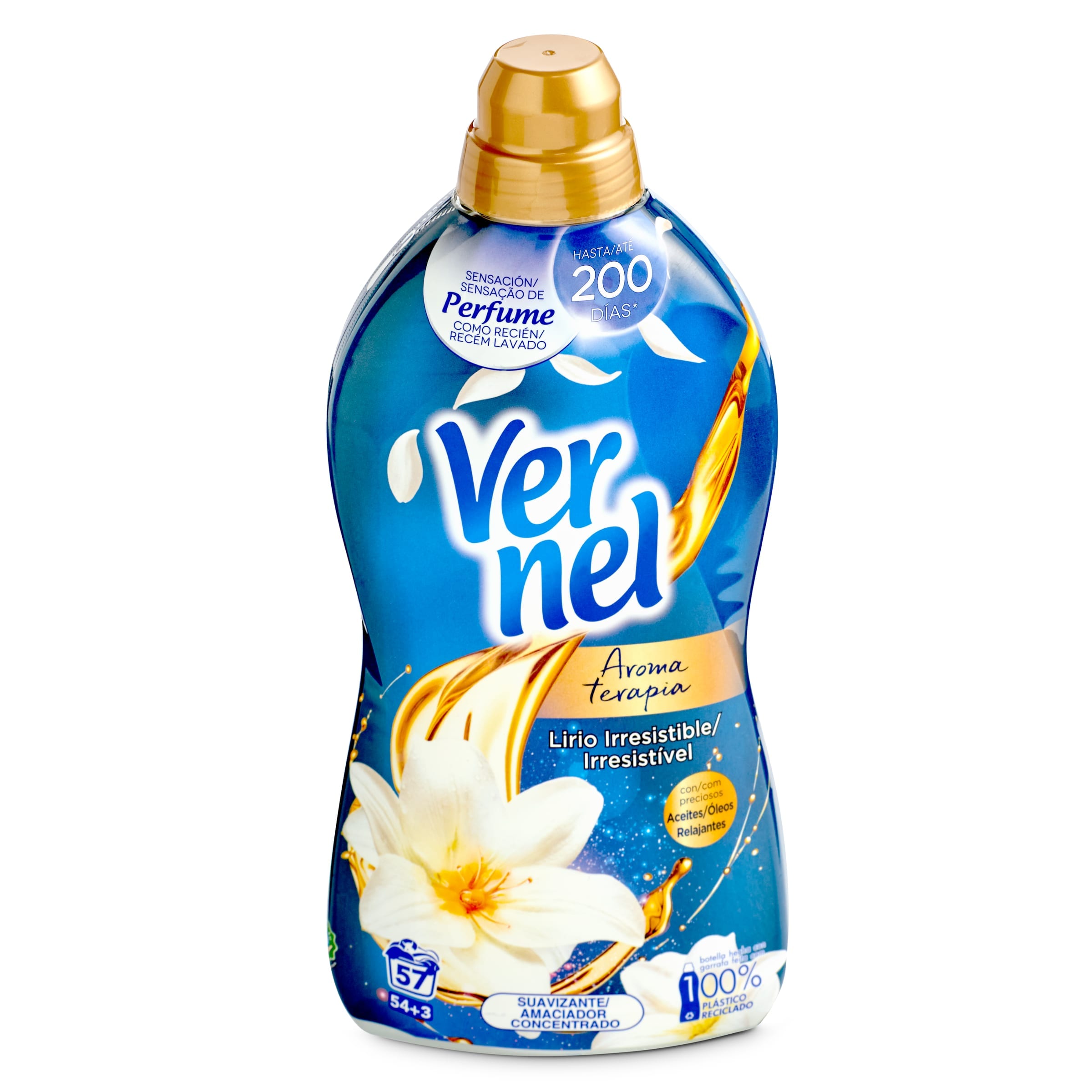 Suavizante concentrado aromaterapia lirio royal y jazmín Vernel botella 54  lavados - Supermercados DIA