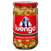 Garbanzos con verduras cocidas Luengo frasco 400 g