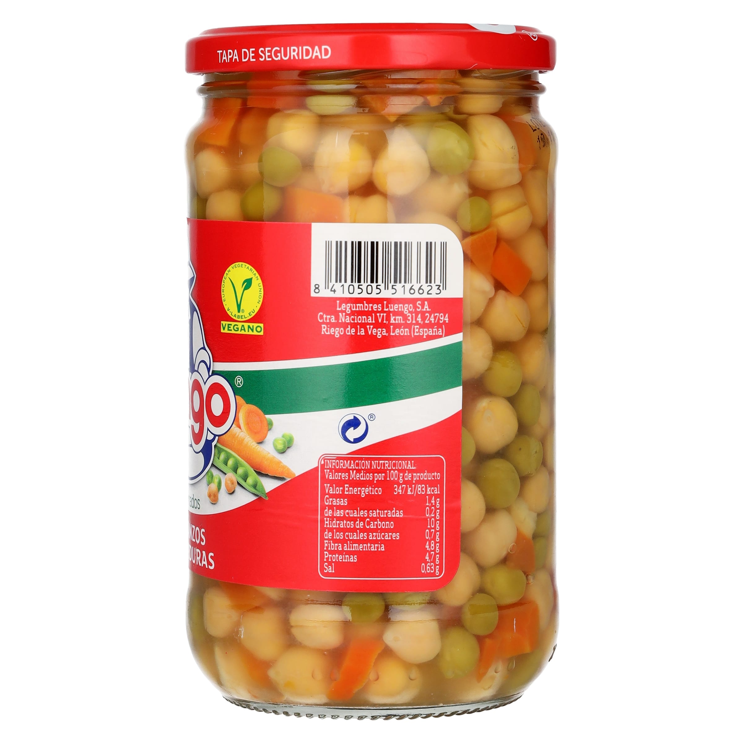 Garbanzos con verduras Luengo 400 g