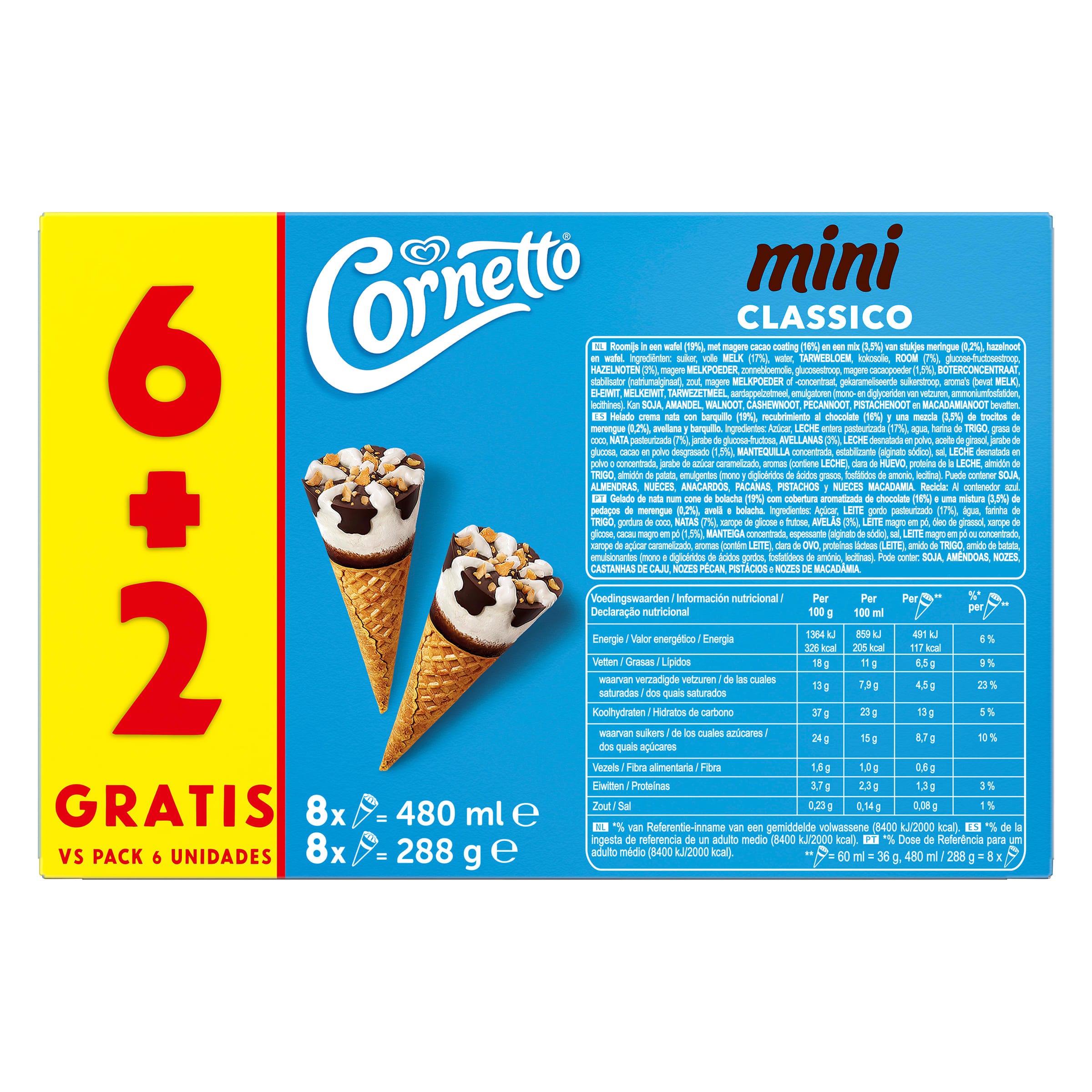 Cornetto mini 8 x 36 g