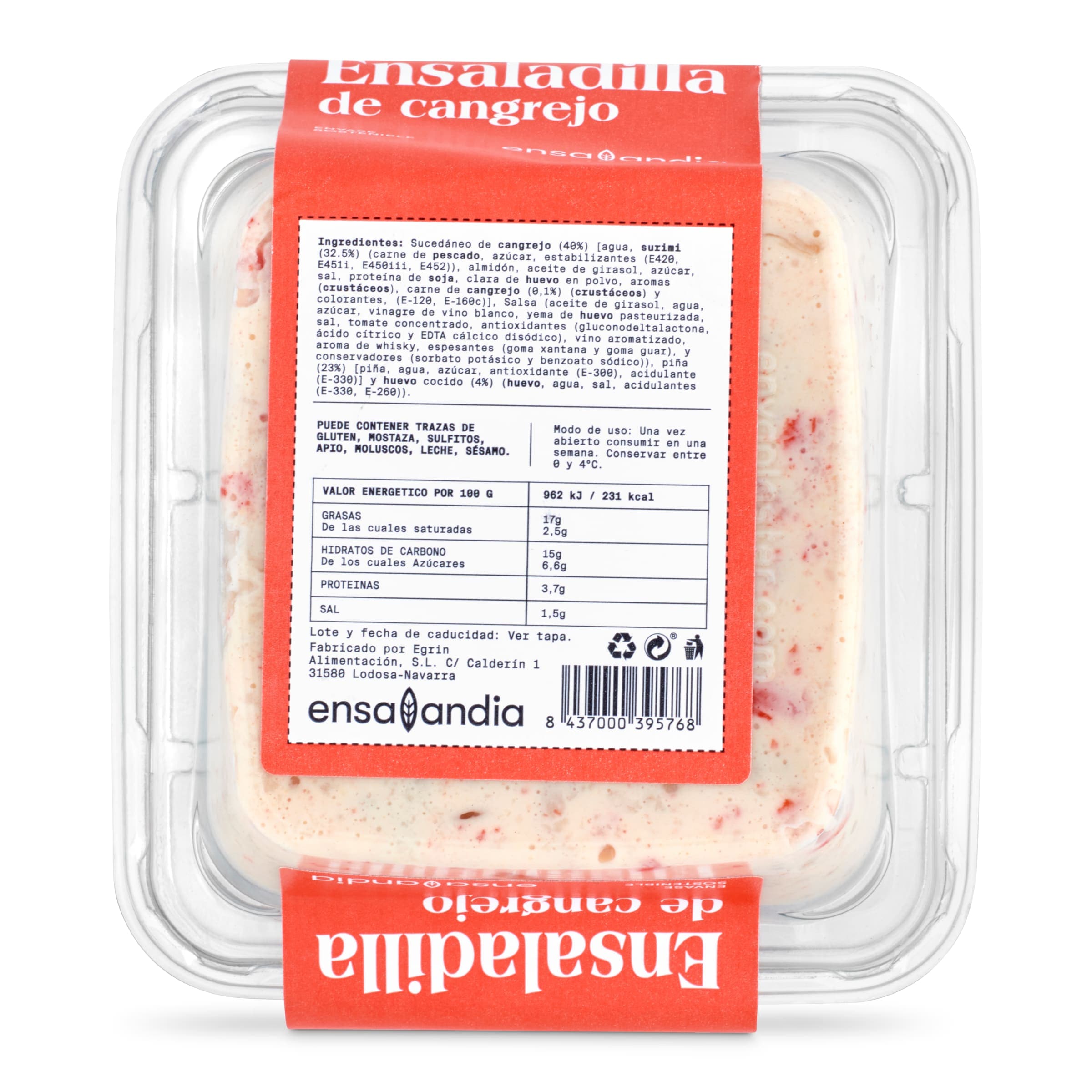 Ensaladilla de cangrejo Ensalandia 250 g