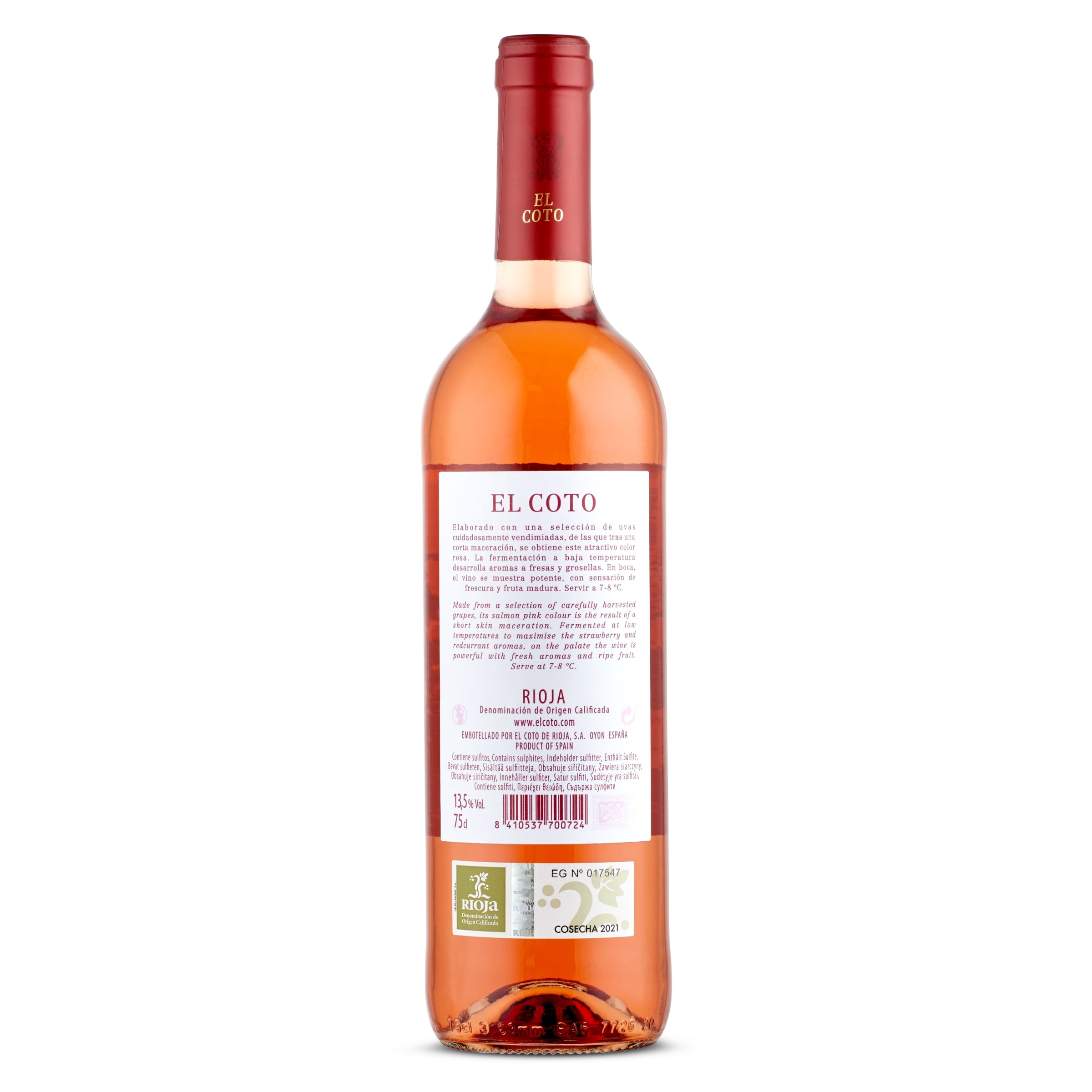Vino rosado D.O. Rioja El coto 75 cl