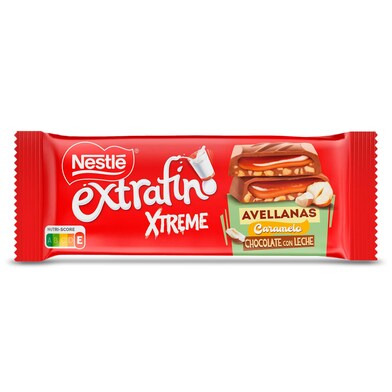 Chocolate con leche relleno de avellanas y caramelo Nestlé Extrafino 87 g-0