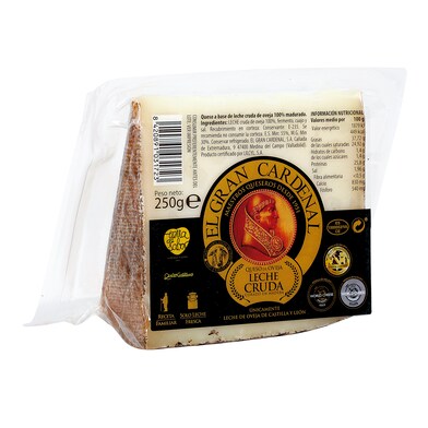 Queso curado de oveja Gran cardenal 250 g-0 Queso curado de oveja Gran cardenal 250 g-0