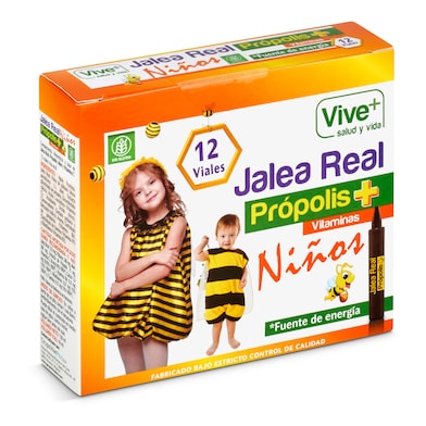 Jalea real con própolis para niños Vive+ caja 12 unidades-0