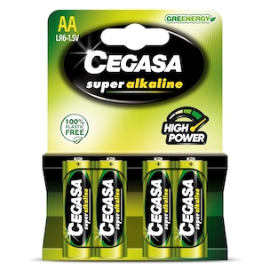 Pilas alcalinas AA Cegasa 4 unidades