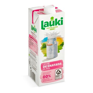 Leche desnatada Lauki brik 1 l-0