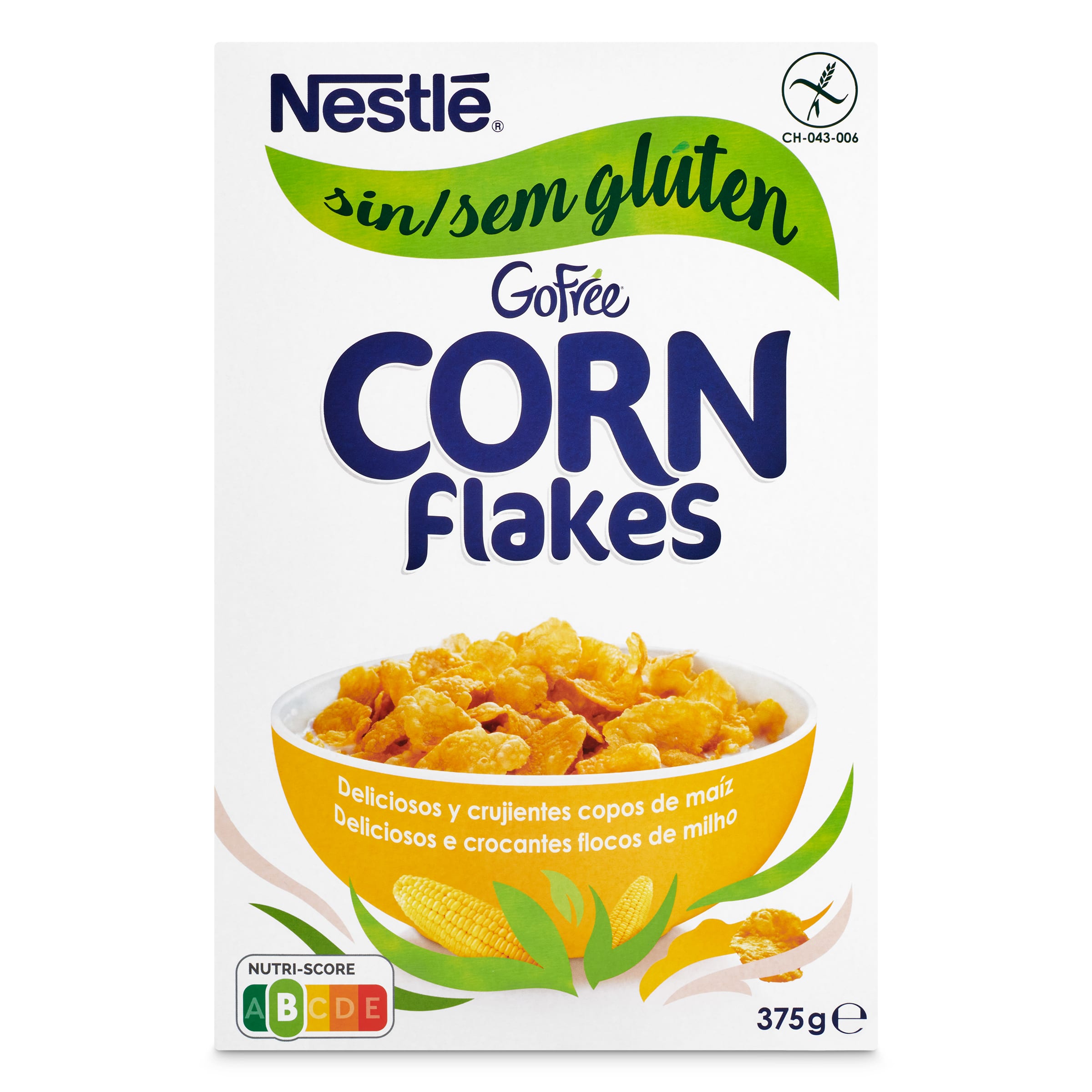 Cereales copos de maíz corn flakes sin gluten Nestlé 375 g