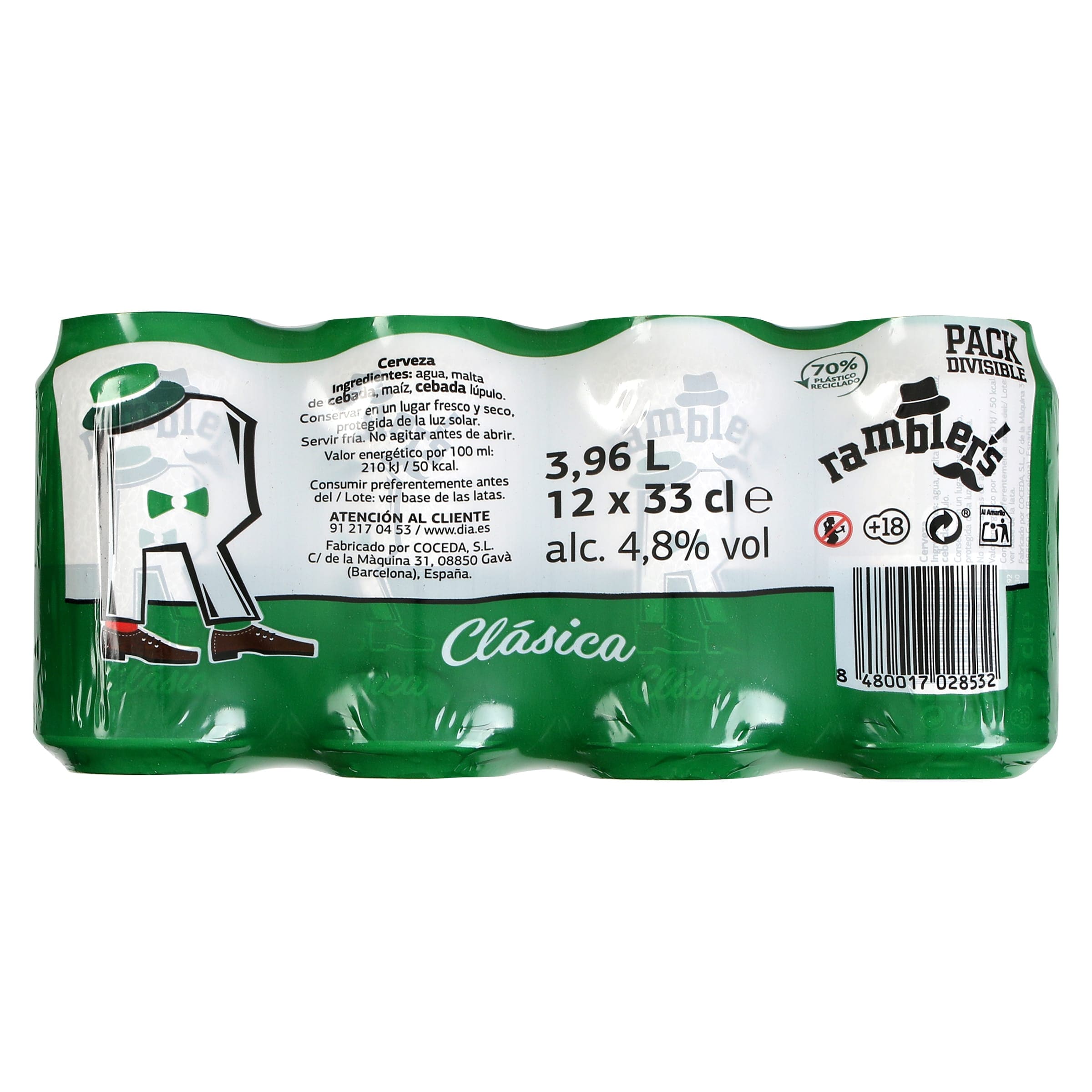 Cerveza clásica Dia Ramblers pack 12 x 33 cl