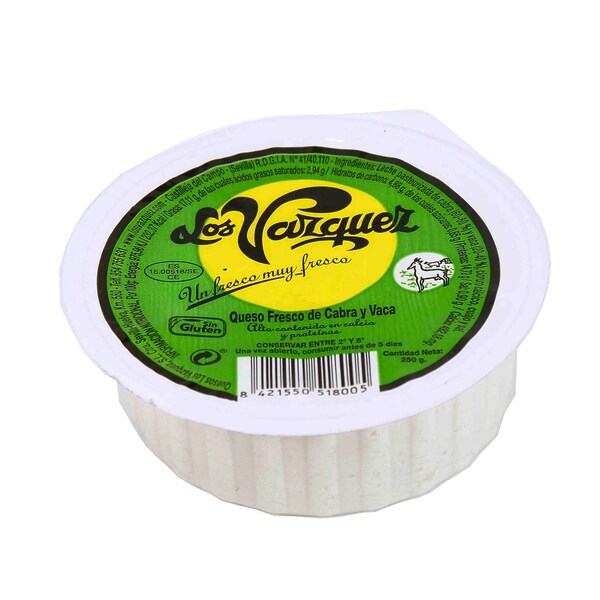 Queso Fresco Los Vazquez Tarrina 250 Gr.