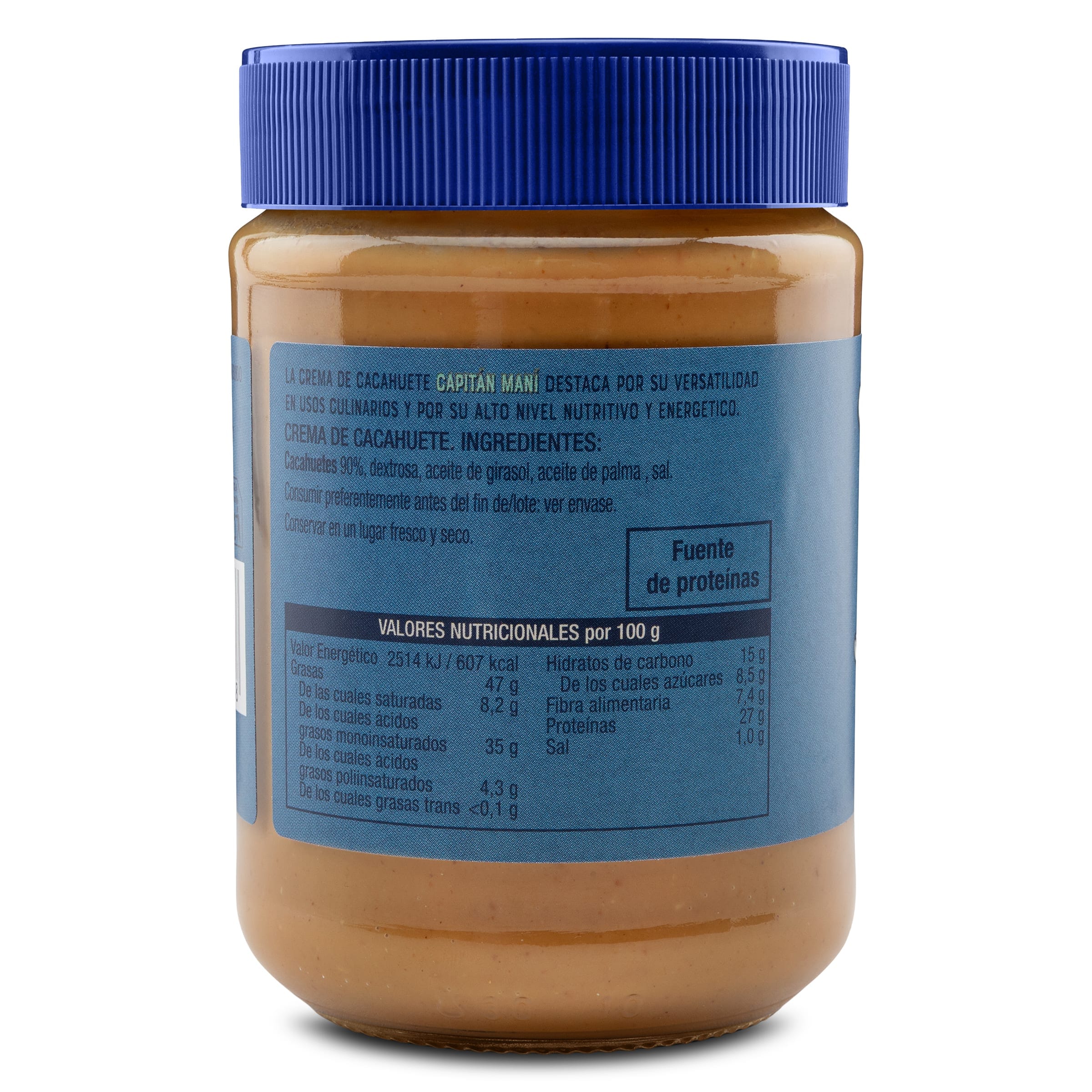 Crema de cacahuete crujiente Capitán Mani 340 g