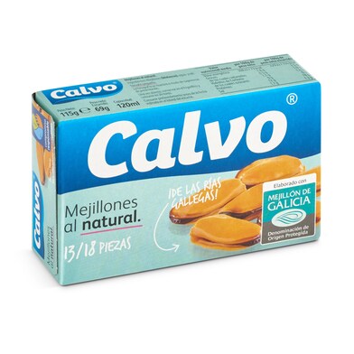 Mejillones al natural 13/18 piezas Calvo 69 g-0 Mejillones al natural 13/18 piezas Calvo 69 g-0