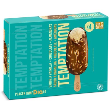 Helado bombón almendrado Temptation de Dia caja 360 g-0