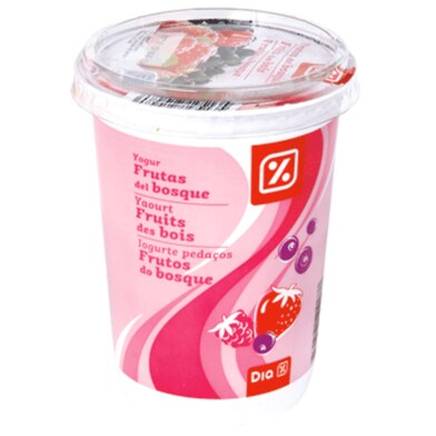 Yogur con frutas del bosque DIA DIA VASO 500 GR-0 Yogur con frutas del bosque DIA DIA VASO 500 GR-0
