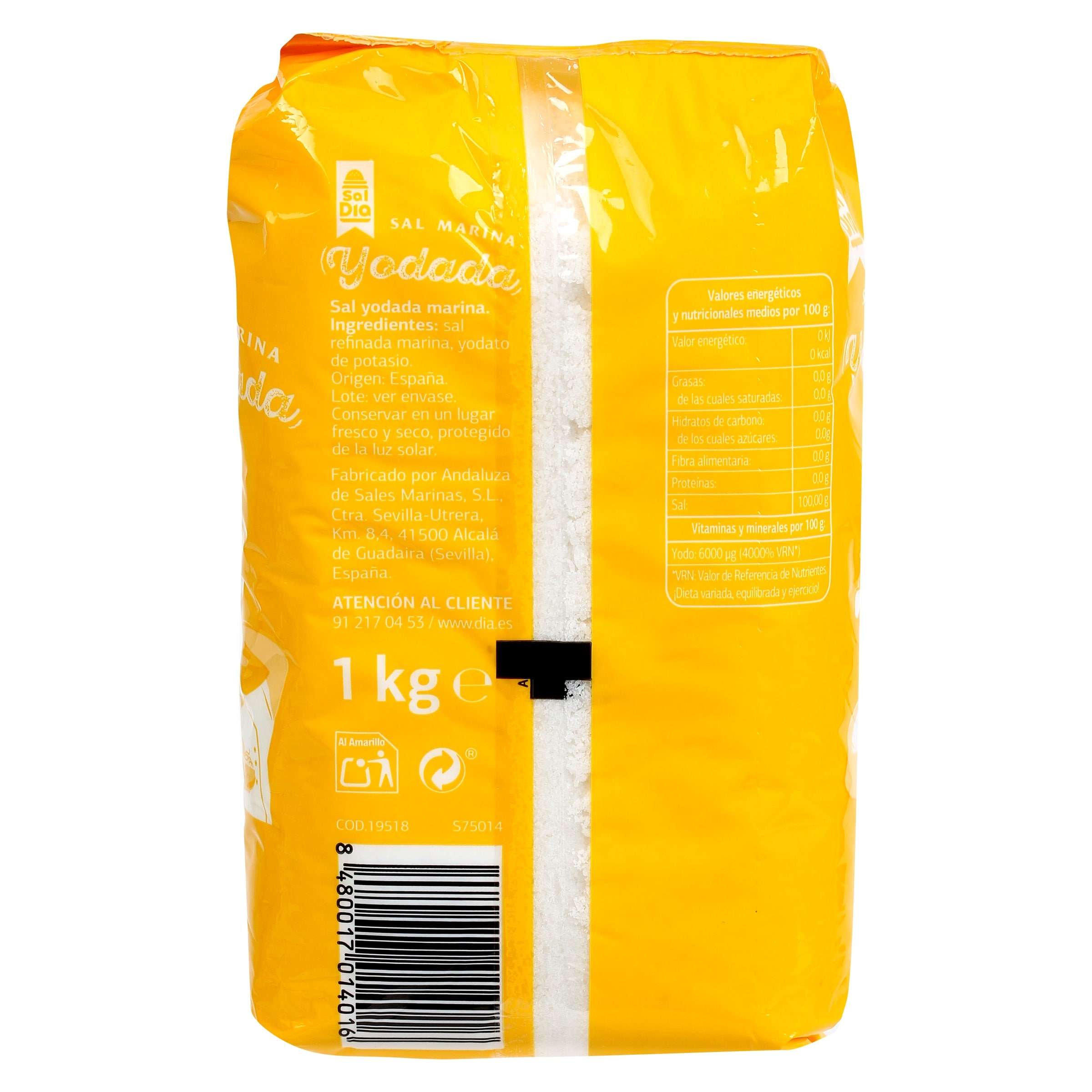 Sal yodada Dia 1 Kg