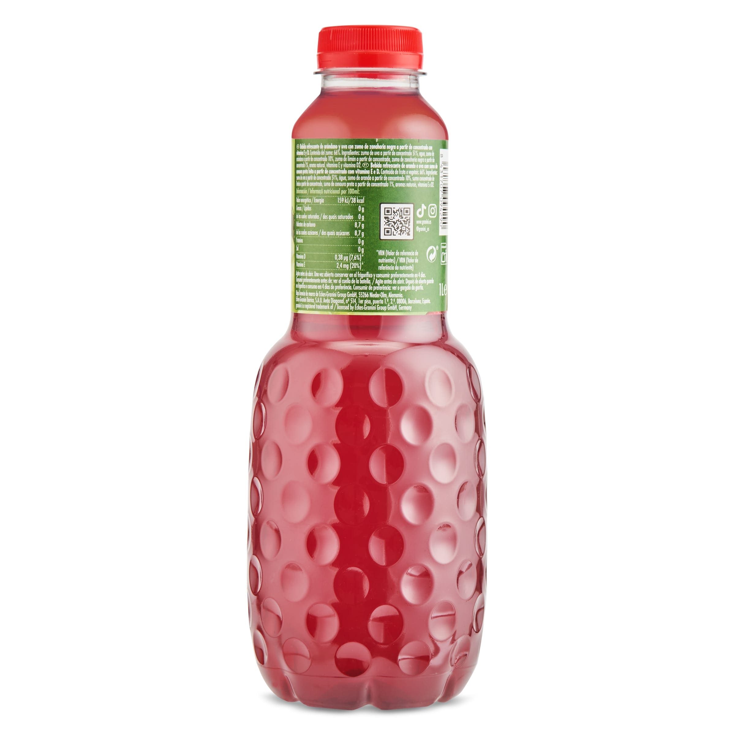 Bebida de zumo de arándanos y uva Granini 1 L