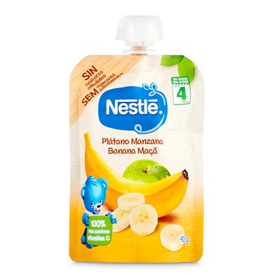 Puré manzana y plátano Nestlé bolsa 90 g-0