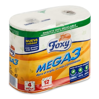 Papel higiénico Foxy bolsa 4 unidades-0