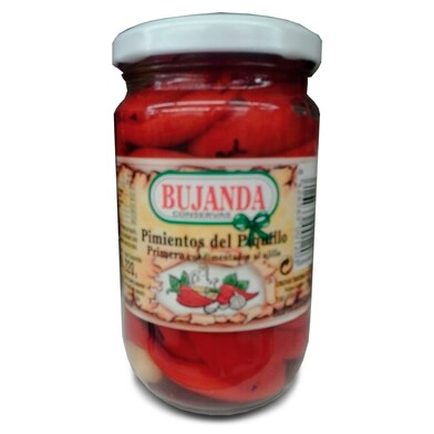 Pimientos del piquillo al ajillo Bujanda frasco 290 g-0 Pimientos del piquillo al ajillo Bujanda frasco 290 g-0