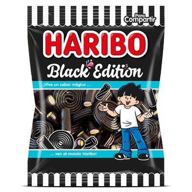 Golosinas de regaliz black edition Haribo bolsa 150 g-0