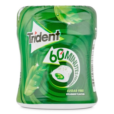 Chicles sabor hierbabuena 60 minutos Trident bote 68.2 g-0