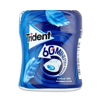 Chicles sabor menta 60 minutos sin azúcar Trident bote 68.2 g-0 Chicles sabor menta 60 minutos sin azúcar Trident bote 68.2 g-0