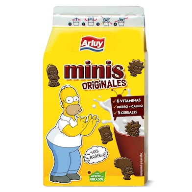 Mini galletas chocolateadas con vitaminas Arluy caja 135 g-0