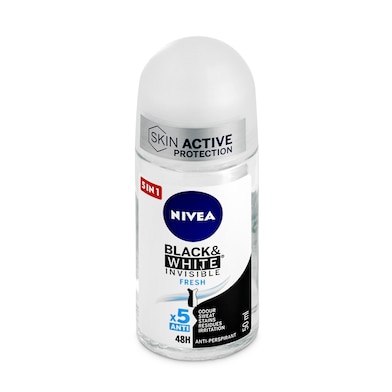 Desodorante roll-on invisible fresh for black & white Nivea bote 50 ml-0