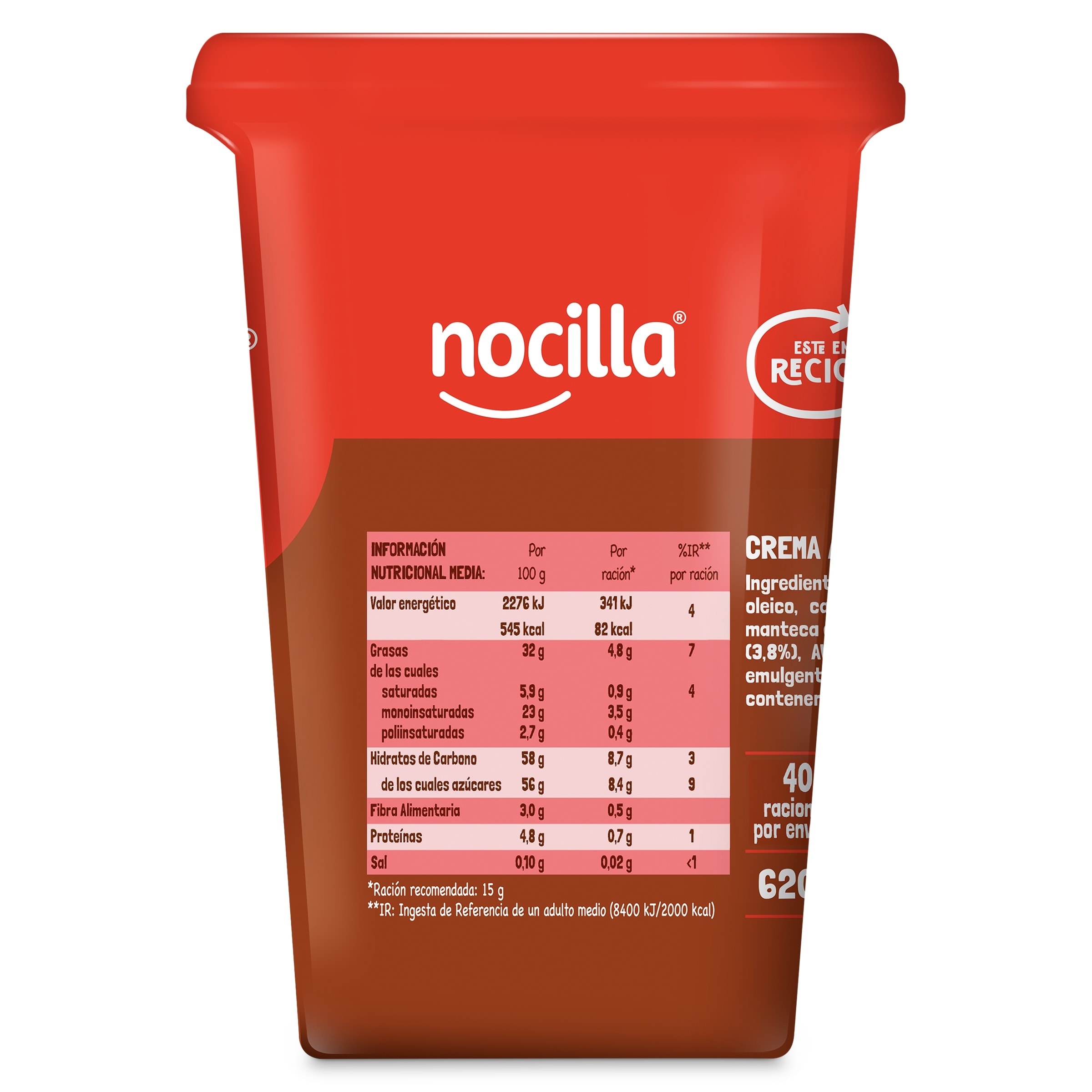 Crema de cacao con avellanas original Nocilla 610 g