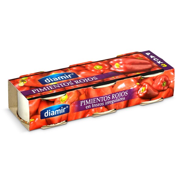 Pimientos Rojos Diamir Pack 3x60 Gr.