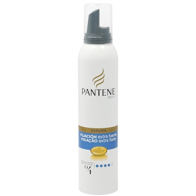 Espuma fijación extra fuerte todo tipo de cabellos Pantene bote 250 ml-0