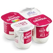 Yogur natural desnatado edulcorado con calcio DENSIA  4 unidades PACK 480 GR