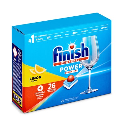 Lavavajillas todo en uno powerball limón Finish caja 26 unidades-0 Lavavajillas todo en uno powerball limón Finish caja 26 unidades-0