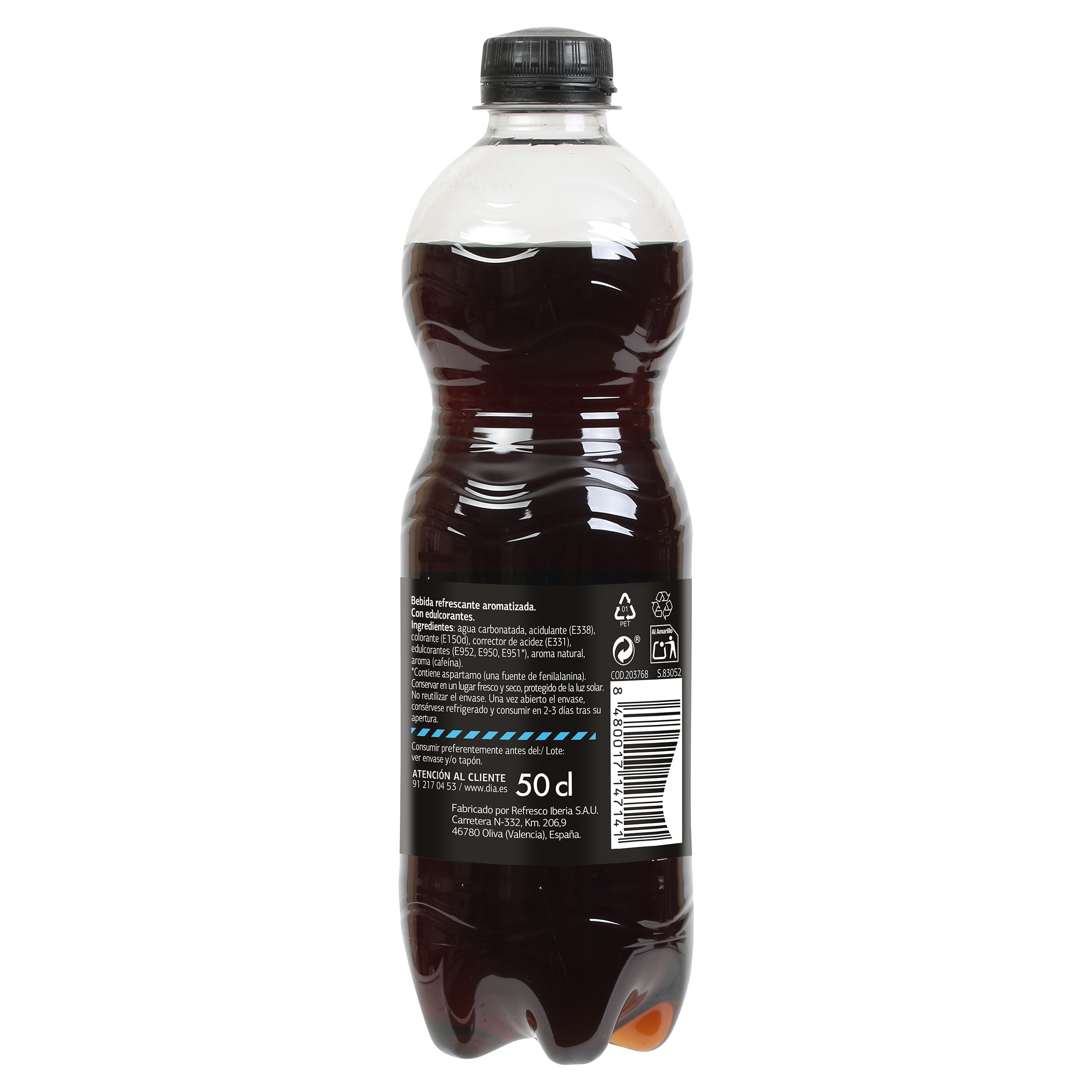 Refresco de cola zero Dia Hola Cola 500 ml