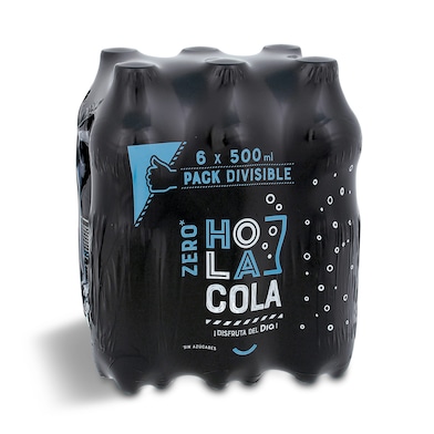 Refresco de cola zero Hola Cola de Dia botella 6 x 50 cl-0