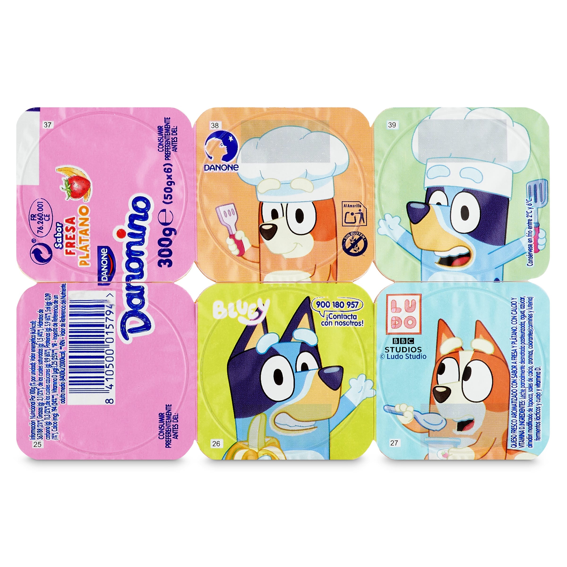 Petit de fresa y plátano Danonino 6 x 50 g